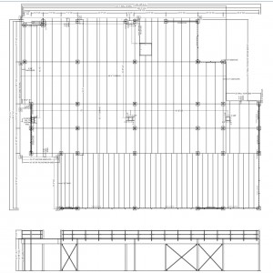 Drawing of the Mezzanine being installed at a graphics company north of Boston